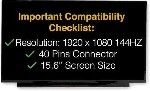Replacement Screen for MSI Katana GF66 11UC 40 Pins FHD 1920x1080 Matte LED LCD with Tools & Tape in Kuwait
