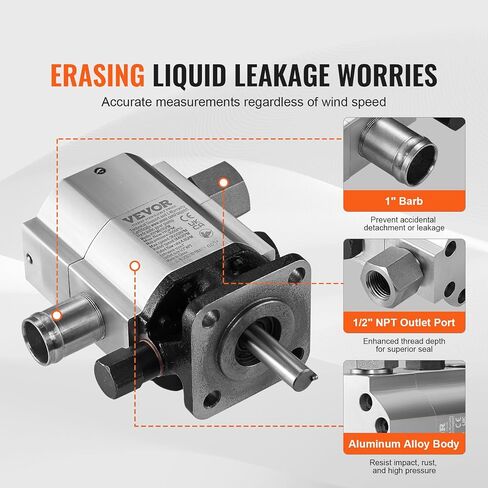 VEVOR Hydraulic Log Splitter Pump, 13GPM, 2 Stage 3000PSI Wood Log Splitter Pump, 1'' Inlet 1/2'' NPT Outlet 3600 RPM Aluminum Hydraulic Gear Pump, for Small Engine Mounting Log Splitters Snowplow in Saudi Arabia