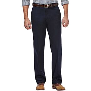 Haggar Clothing Men's Sustainable Stretch Chino Flat Front Straight Fit Pants in Kuwait