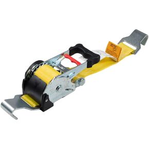 MyTee Products 4 Pack 2 "× 10 'أشرطة قابلة للسحب مع مزدوج J -Hook - 3300 رطل قوة كسر - تراجع تلقائي أصفر ربط أسفل حزام للدراجات النارية ، ATVs ، الدراجات ، مقطورة القوارب in Kuwait