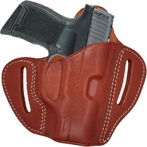 حافظة جلدية Sig P365 OWB - حافظة فطيرة P365 - لمسدسات Sig P365 وX وXL وSAS وماكرو وRgr LCP وLC9s وEC9s وKimber Micro 9 وKahr CW9 - حافظة مسدس OWB - حافظات جلدية SigP365 in Kuwait