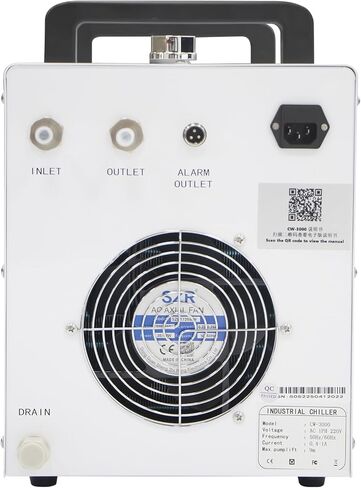 9L CW-3000 التحلل الحراري مبرد المياه الصناعية لآلات نقش وقطع ليزر CNC/60W/80W CO2 ، تبريد 50W/℃ (CW-3000AG) in Saudi Arabia