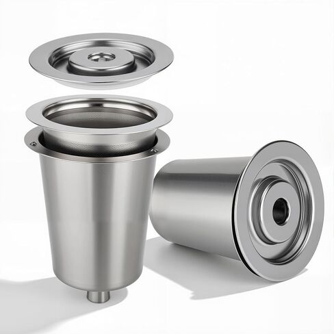 Reusable Filter Cup for Cuisinart, Gray (1 Pack with 2 Mesh Filters) in Kuwait