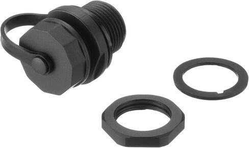 MECCANIXITY RJ45 Panel Mount Coupler, Shielded Industrial Panel Mount Bulkhead Ethernet LAN Pass Through Connector with Waterproof IP67 Dustproof Cap for CAT6/CAT5E/CAT5, Pack of 2 in Saudi Arabia