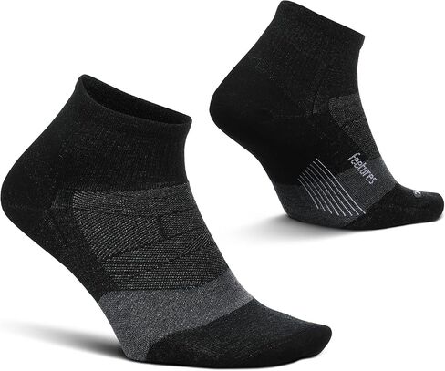 Feetures Merino 10 Ultra Light Mini Crew Sock Charcoal Stripe (1 Pair) in Kuwait