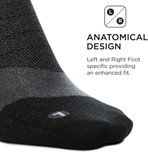 Feetures Merino 10 Ultra Light Mini Crew Sock Charcoal Stripe (1 Pair) in Kuwait