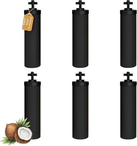 Nispira Premium Water Filter Black Element Cartridge Compatible with Berkey Countertop Water Purification System. Compared to Part BB9. 4 Filters in Kuwait