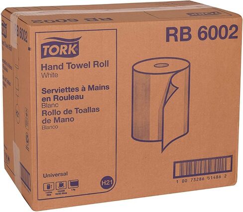 Tork Hand Towel Roll Natural H80, Universal, 100% Recycled Fiber, 6 Rolls x 800 ft, 8031300 in Saudi Arabia
