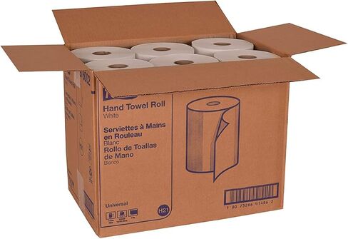Tork Hand Towel Roll Natural H80, Universal, 100% Recycled Fiber, 6 Rolls x 800 ft, 8031300 in Saudi Arabia