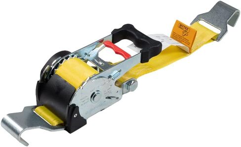 MyTee Products 4 Pack 2 "× 10 'أشرطة قابلة للسحب مع مزدوج J -Hook - 3300 رطل قوة كسر - تراجع تلقائي أصفر ربط أسفل حزام للدراجات النارية ، ATVs ، الدراجات ، مقطورة القوارب in Kuwait