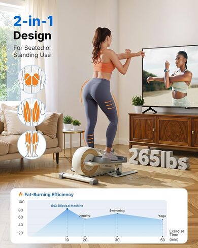 MERACH Sitting Under Desk Elliptical Machine, Leg Exerciser While Sitting for Seniors, Seated Pedal Exerciser, Quiet & Portable Pedal Exerciser with 8 Resistance Levels, Work from Home Fitness in Saudi Arabia