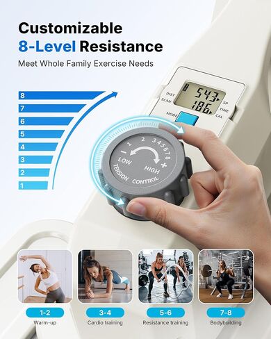 MERACH Sitting Under Desk Elliptical Machine, Leg Exerciser While Sitting for Seniors, Seated Pedal Exerciser, Quiet & Portable Pedal Exerciser with 8 Resistance Levels, Work from Home Fitness in Saudi Arabia