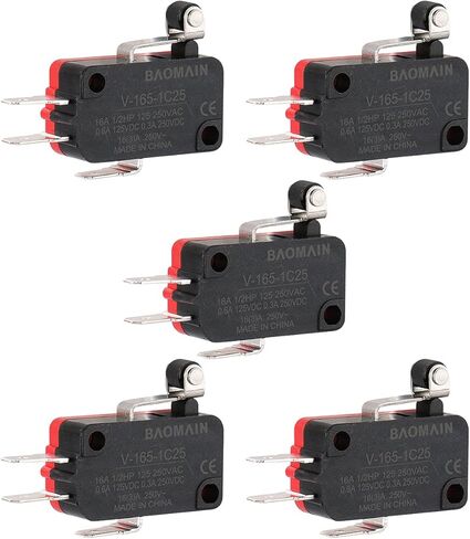Baomain Micro Switch RV-16-1C25(V-16-1C25) SPDT Momentary Snap Action Pack من 5 in Saudi Arabia