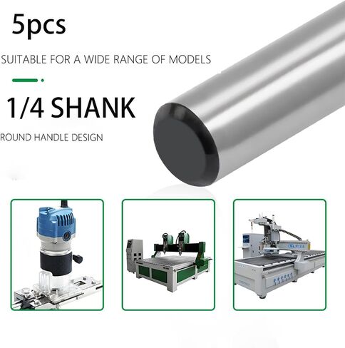 Ozmatip Professional Double Flute Straight Router Bits, 1/4 Shank Flush Trim Router Bit Set, Cutting Diameter Respectively 1/2",1/4", 3/8",5/16" in Saudi Arabia