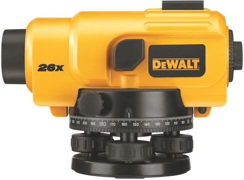 DEWALT DW096PK 26X طقم المستوى البصري التلقائي مع حامل ثلاثي القوائم وقضيب وحقيبة حمل، أصفر in Saudi Arabia