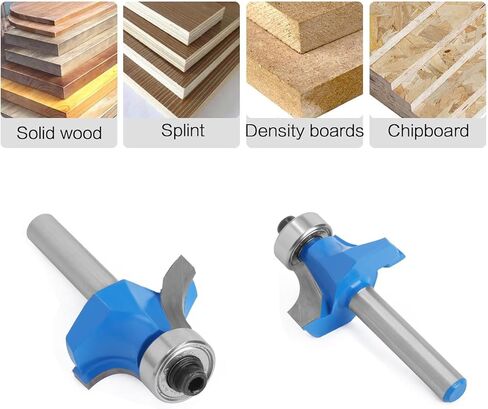مجموعة لقم راوتر مستديرة من TOTOWOOD، مجموعة لقم توجيه 4 قطع، ساق 1/4 بوصة، نصف قطر في 1/8 بوصة، 1/4 بوصة، 3/16 بوصة، 5/16 بوصة، دليل تحمل لقمة الحافة الدائرية in Kuwait