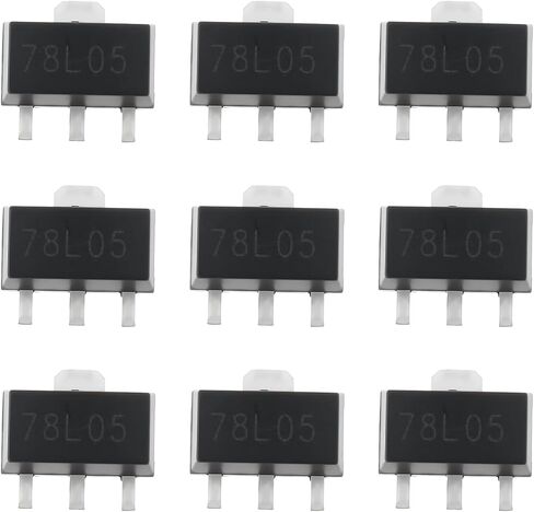 50Pcs SMD 78L05 Voltage Regulator 5V Output, SOT-89 for PCB DC Circuit Power Supply in Saudi Arabia