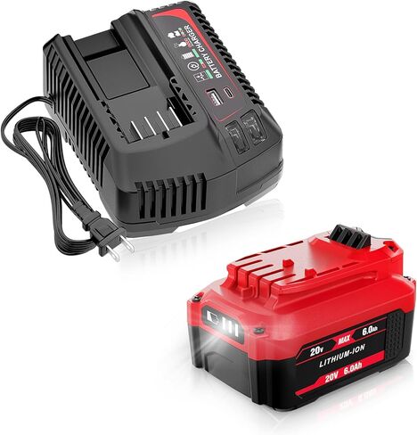 TenHutt 【Upgrade】 2Pack 20V 6.0Ah Replacement Battery for Craftsman V20 Lithium Ion Battery for CMCB205 CMCB204 CMCB206 CMCB202 CMCB201 20V Cordless Power Tools Craftsman 20V Battery in Saudi Arabia