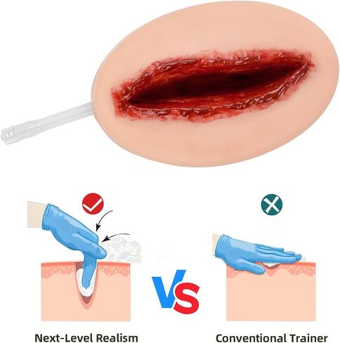 MedEduQuest Laceration Wound Packing Trainer kit, Stop The Bleed Training Kit, Bleed Control Kit for Medical Classes - Carrying Case in Saudi Arabia