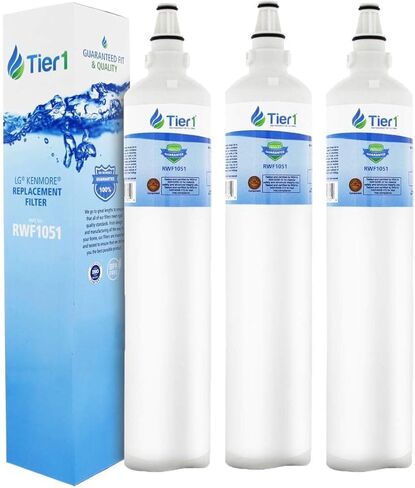Tier1 5231JA2006A Refrigerator Water Filter 3-pk | Replacement for LG LT600P, 5231JA2006B, Kenmore 46-9990, 9990, 469990, 5231JA2006F, 5231JA2005A, Fridge Filter in Kuwait
