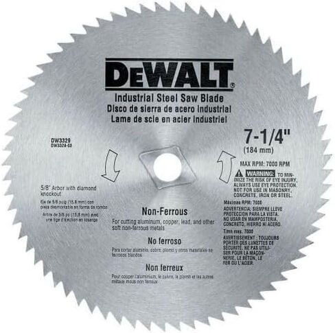 DEWALT Circular Saw Blade, 7 1/4 Inch, 68 Tooth, Metal Cutting (DW3329) in Saudi Arabia