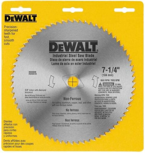 DEWALT Circular Saw Blade, 7 1/4 Inch, 68 Tooth, Metal Cutting (DW3329) in Saudi Arabia