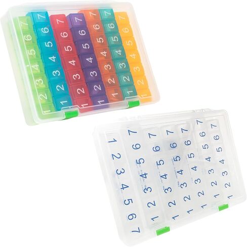 e-Pill 7 Times a Day x 7 Day Weekly Pill Organizer, Vitamin and Medicine Pillbox with Clear Case in Saudi Arabia
