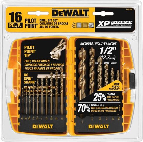 طقم ريش مثقاب DEW-DW1956 بنقطة نموذجية، 16 قطعة (DW1956) من شركة ديوال in Kuwait