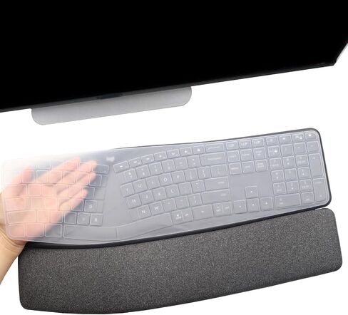 غطاء لوحة المفاتيح للوحة المفاتيح اللاسلكية Logitech K860/Logitech Ergo K860، ملحقات Logitech K860، واقي لوحة المفاتيح K860 - شفاف in Saudi Arabia