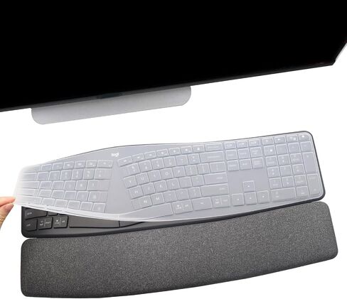 غطاء لوحة المفاتيح للوحة المفاتيح اللاسلكية Logitech K860/Logitech Ergo K860، ملحقات Logitech K860، واقي لوحة المفاتيح K860 - شفاف in Saudi Arabia