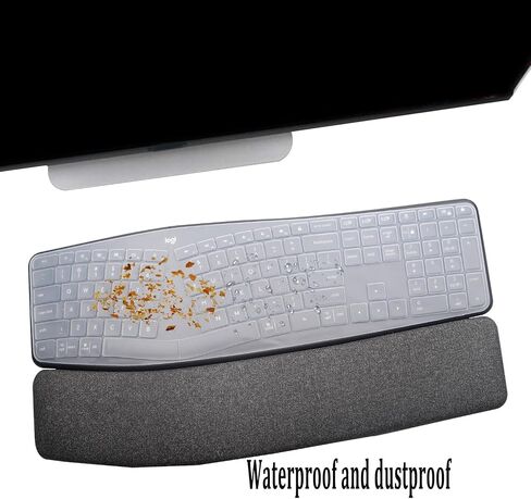 غطاء لوحة المفاتيح للوحة المفاتيح اللاسلكية Logitech K860/Logitech Ergo K860، ملحقات Logitech K860، واقي لوحة المفاتيح K860 - شفاف in Saudi Arabia