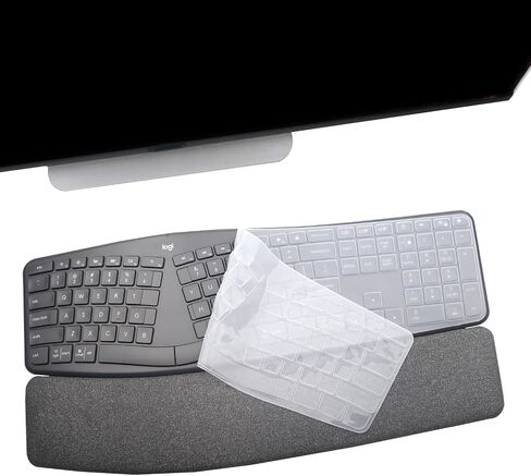 غطاء لوحة المفاتيح للوحة المفاتيح اللاسلكية Logitech K860/Logitech Ergo K860، ملحقات Logitech K860، واقي لوحة المفاتيح K860 - شفاف in Saudi Arabia