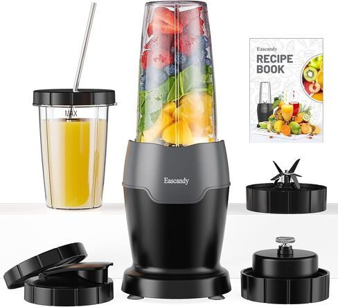 Real 900 Watts Smoothie Blender for Shakes and Smoothies with Milk Frother, 12 in 1 Set Personal Blender, Germany Stainless Steel Blades Smoothie Maker with 2 Tritan Sport Cups in Saudi Arabia