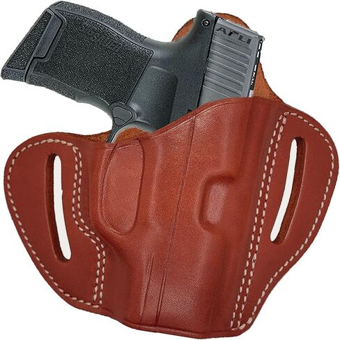 حافظة جلدية Sig P365 OWB - حافظة فطيرة P365 - لمسدسات Sig P365 وX وXL وSAS وماكرو وRgr LCP وLC9s وEC9s وKimber Micro 9 وKahr CW9 - حافظة مسدس OWB - حافظات جلدية SigP365 in Kuwait