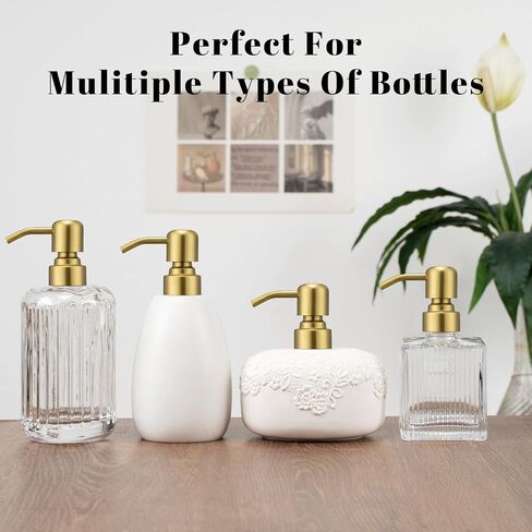 304 Stainless Steel Soap Dispenser Pump Replacement for Standard 28/400 Thread Size for Liquid Soap Lotion or Dish Soap Refill Dispenser Kitchen Bathroom 2 Pack(Black) in Saudi Arabia