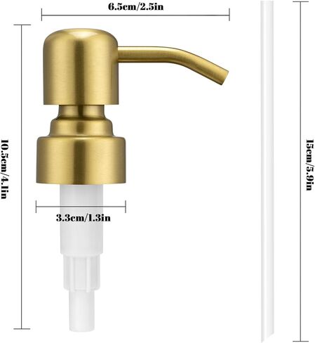 304 Stainless Steel Soap Dispenser Pump Replacement for Standard 28/400 Thread Size for Liquid Soap Lotion or Dish Soap Refill Dispenser Kitchen Bathroom 2 Pack(Black) in Saudi Arabia