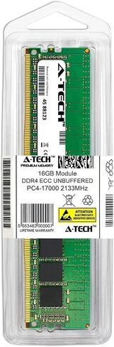 بديل A-Tech سعة 16 جيجابايت لجهاز HP 805671-B21 - DDR4 2133MHz PC4-17000 ECC Unbuffered UDIMM 2rx8 1.2v - عصا ذاكرة الوصول العشوائي لخادم واحد (805671-B21-ATC) in Saudi Arabia