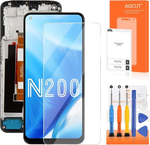لاستبدال شاشة OnePlus Nord N200 لشاشة LCD OnePlus Nord N200 DE2118 DE2117 LCD محول الأرقام شاشة تعمل باللمس مجموعة إصلاح الجمعية مع الإطار in Kuwait