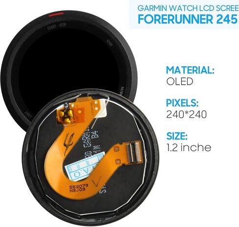استبدال الشاشة لساعة الموسيقى Garmin Forerunner 245، شاشة LCD تعمل باللمس، مجموعة رقمية (رمادي) in Kuwait