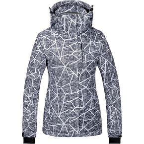 Wantdo Women's Waterproof Ski Jacket Colorful Printed Fully Taped Seams Rain Coat Warm Winter Parka in Kuwait