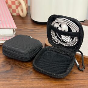 Hard Portable Shockproof Headphone Earphone Accessories Case Memory Card USB Cable Headset Storage Bag,7.5 * 7.5 * 3cm in Kuwait