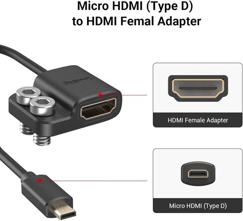 SMALLRIG USB-C Cable Male to Female [20Gbps, 240W], with 1/4''-20 Screws for Camera Cage, L-Shape Mount Plate, USB 3.2 Gen 2x2 Fast Data Transfer & Power Delivery Cable - 5595 in Saudi Arabia