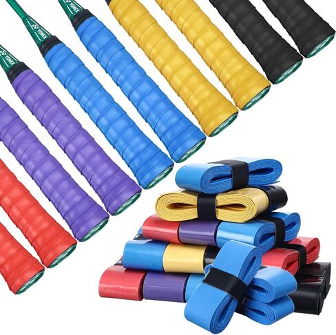 jadive 100 pcs تنس مضرب الشريط المضاد للتنس الزلة الزعانف pu الشريط قبضة الريشة الامتصاصية لقضبان الصيد الريشة in Saudi Arabia
