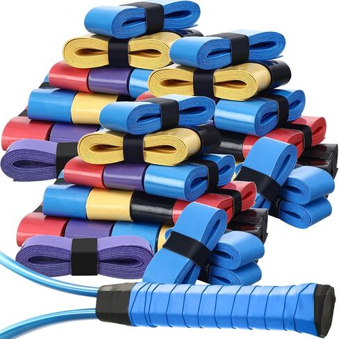 jadive 100 pcs تنس مضرب الشريط المضاد للتنس الزلة الزعانف pu الشريط قبضة الريشة الامتصاصية لقضبان الصيد الريشة in Saudi Arabia