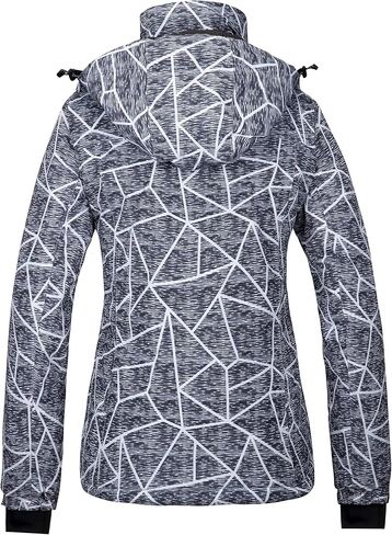 Wantdo Women's Waterproof Ski Jacket Colorful Printed Fully Taped Seams Rain Coat Warm Winter Parka in Kuwait