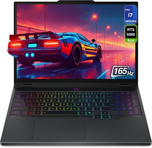 كمبيوتر محمول للألعاب Lenovo Legion 5i يعمل بالذكاء الاصطناعي، Intel i7-14700HX، 64 جيجابايت DDR5 5600، 4 تيرابايت PCIe SSD، شاشة 15.1 بوصة WQXGA (2560x1660)، Nvidia G-Force RTX 5060، 24 منطقة RGB بإضاءة خلفية، W11 Pro، Eclipse Black in Kuwait