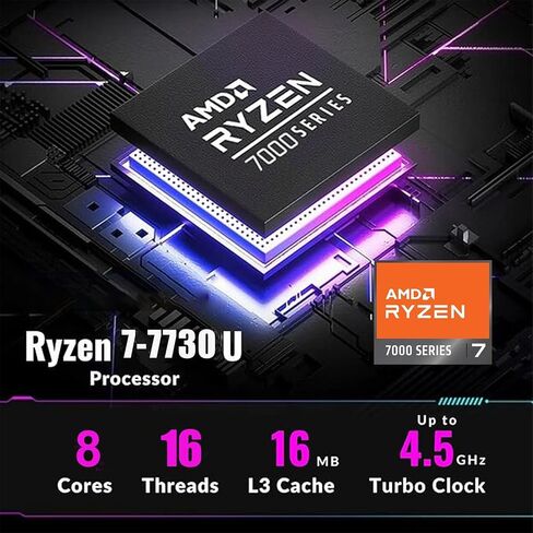 كمبيوتر محمول Lenovo IdeaPad Slim 3 Business، معالج Ryzen 7 7730U (Beats i7-1355U)، شاشة LED FHD مقاس 15.6 بوصة، ذاكرة الوصول العشوائي 16 جيجابايت، 1 تيرابايت PCIe SSD، قارئ بطاقة SD، WiFi 6، Windows 11، WOWPC Recovery USB in Saudi Arabia