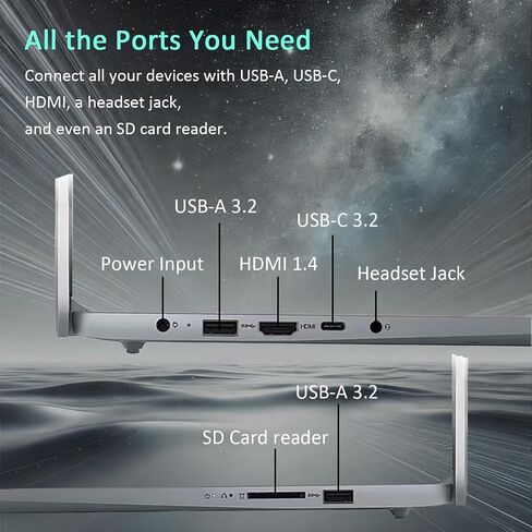 كمبيوتر محمول Lenovo IdeaPad Slim 3 Business، معالج Ryzen 7 7730U (Beats i7-1355U)، شاشة LED FHD مقاس 15.6 بوصة، ذاكرة الوصول العشوائي 16 جيجابايت، 1 تيرابايت PCIe SSD، قارئ بطاقة SD، WiFi 6، Windows 11، WOWPC Recovery USB in Saudi Arabia