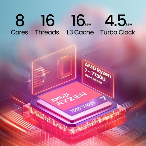 كمبيوتر محمول Dell Inspiron 15 3535 بشاشة تعمل باللمس، AMD Ryzen 7 7730U (8-Core، Beats i7-1355U)، شاشة لمس FHD مقاس 15.6 بوصة، ذاكرة وصول عشوائي 32 جيجابايت | كمبيوتر محمول للأعمال SSD سعة 1 تيرابايت، Windows 11 Pro، Copilot AI، Wi-Fi، كاميرا ويب in Kuwait