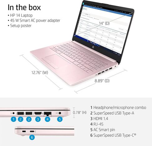 HP 2025 كمبيوتر محمول جديد مقاس 17 بوصة لطلاب الأعمال، مفتاح Copilot، AMD Ryzen 5 7430U، ذاكرة الوصول العشوائي 16 جيجابايت، 1 تيرابايت SSD، شاشة FHD IPS 300 Nits، وحدة معالجة الرسومات AMD Radeon، Wi-Fi 6، عمر بطارية طويل، Windows 11 Pro، مع مجموعة ملحقات in Kuwait